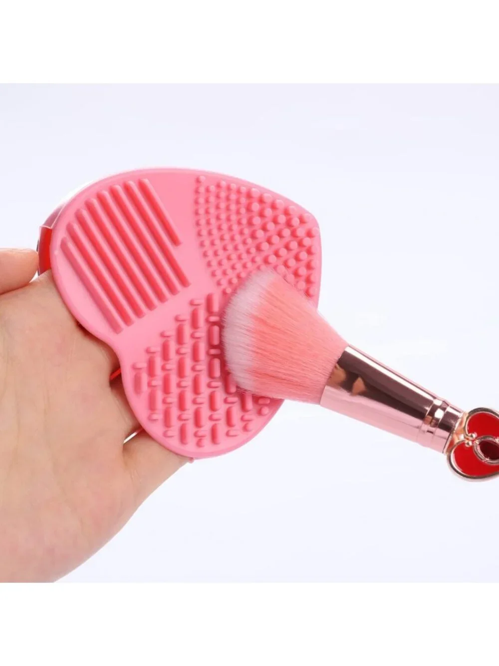 8PC Magical Girl Makeup Brush Set - Pink Eyeshadow, Eyeliner & Eyebrow Tools